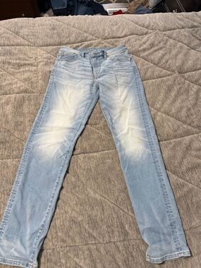 American Eagle Outfitters Light Blue Straight-Leg Jeans